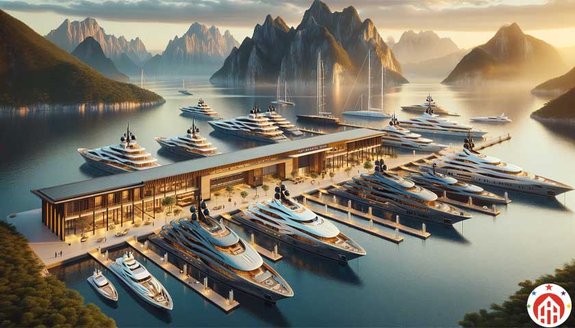 superyachts and port