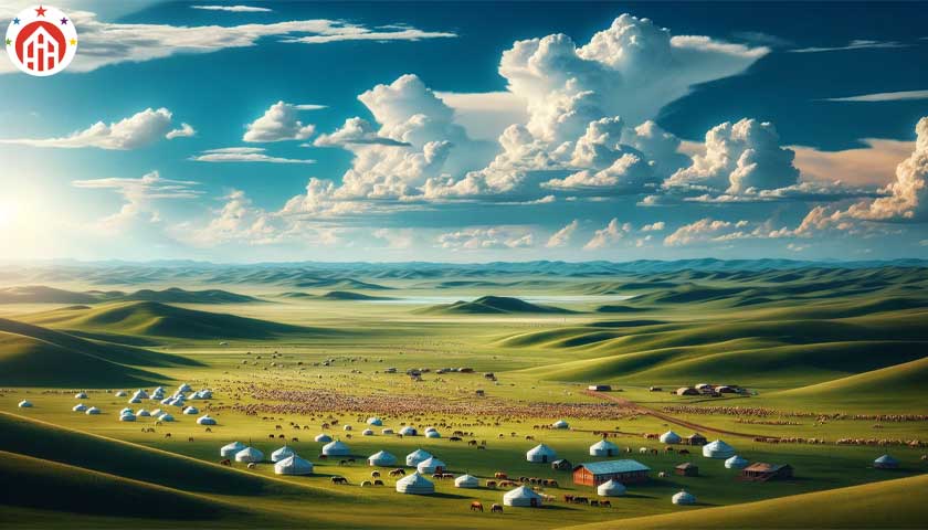 the breathtaking landscape of Hulun Buir, capturing its vast grasslands and serene beauty
